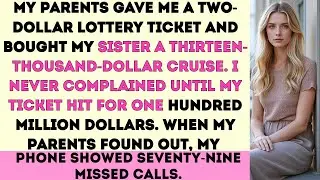 On Thanksgiving, my parents handed me a cheap two-dollar lottery ticket while giving my sister an...