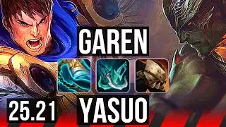 GAREN vs YASUO (TOP) | 9/2/4, Godlike | KR Master | 25.21