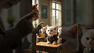⚛ Атом &mdash; самый маленький! 🧪 Идеальный ответ пушистого котенка #КошкиНауке #УрокАтома #КошкиУченики