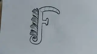 Best tattoo drawing with pencil || simple drawing || Alphabet F pencil art || how to draw  letter F