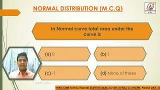 NORMAL DISTRIBUTION MCQ'S PART-1 #STATISTICS4ALL  @STATISTICS4ALL  #DISTRIBUTION #NORMAL