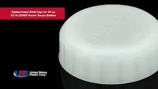 Replacement Solid Cap for 24 oz EZ-KLEEN&reg; Round Sauce Bottles | U.S. Plastic Corporation&reg;