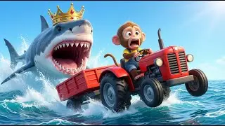 Red Farm Tractor & Fire Truck Rescue! 🚜🚒 Little Monkey Niki Cartoons for Kids