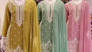 चांदनी चौक के मशहूर प्योर दुपट्टा सूट 🤩New Boutique Designs Ladies Suits Retail Market