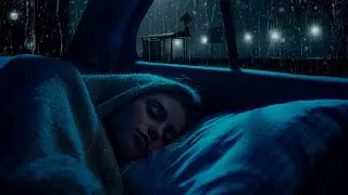Relaxing Car Ambience with Heavy Rain Sounds 🌧️ Deep Sleep Night City Atmosphere for Stress Relief