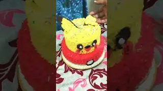 unboxing Pikachu cake #cake #birthday #birthdaycelebration #sweetcake