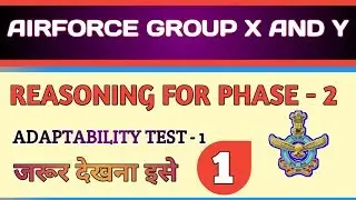 AIRFORCE ADAPTABILITY TEST 1 AIRFORCE ADAPTABILITY TEST 2  REASONING PART   1