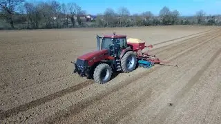 Drone Semis de poid/parrot bebop 2/ Case ih mx220/Semoir Carre 4m