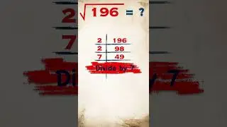 Square Root of 196 | 196 ka vargarmul | #shorts #viral #funny #trending #squareroot