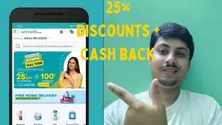 Netmeds app with 25% Discount&100% Cash Back #offer #newuser #firstorder