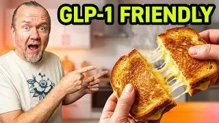 High Protein Tomato Soup with Air Fryer Grilled Cheese