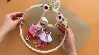 You Won’t Believe How This Tiny Macrame Doll Swings! 😍 DIY Handmade Wooden Swing Tutorial🧚🏻