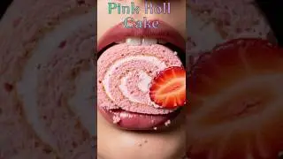 Mermaid🧜&zwj;♀️Pink Roll Cake 🍰🌸 Sweet Strawberry Bliss ASMR