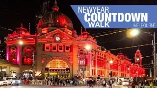 Melbourne CBD: New Year's Eve 2020-2021 Countdown Walk🥳🎉🥂🎊🚶&zwj;♀️【4K】