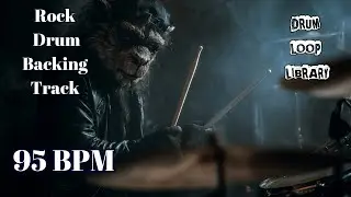 95 BPM Rock Drum Backing Track | Heavy Mid-Tempo Stomp | Royalty Free Drum Loop