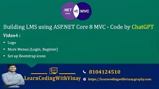 Video4 - LMS - Logo, Few More Menus, Bootstrap Icons