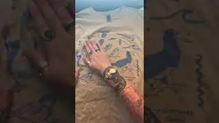 Person does a Gelli plate transfer technique on a t-shirt using acrylic paint!