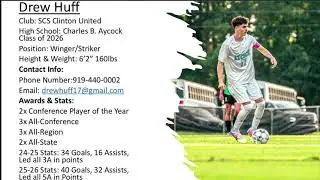 Drew Huff 2025-2026 Senior Year All-State High School Season