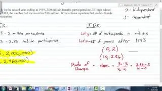 Linear Word Problems
