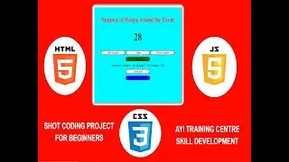 HTML, CSS AND JAVASCRIP TUTORIAL : Project for increment and decrement number: part 2