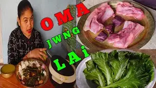 Pork with Mustard Leaves || Tasty Pork Recipe || OMA Bedor Jwng Lai Gwthang Gesrem Bilai ||