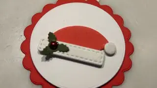 Santa gift tag with funky foam
