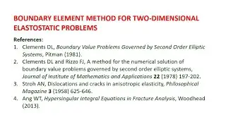 Boundary element method for two-dimensional elastostatic problems