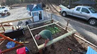 Building a deck for the Lifetime playhouse!