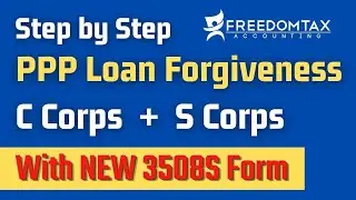 NEW PPP Loan Forgiveness for S Corps & C Corps Via 3508S Form [Step by Step Instructions]