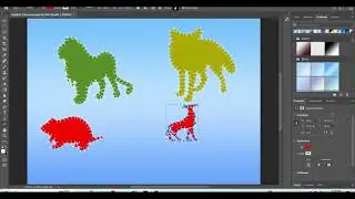 How to create polygon shapes graphics in adobe photoshop using equal colour balance