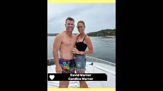David Warner with Wife Candice Warner #youtubeshorts #Shorts #cricket #davidwarner