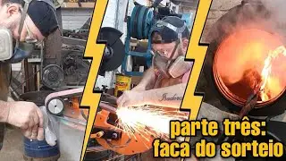 FAZENDO A TEMPERA E LIXANDO OS CABOS| faca do sorteio parte 3