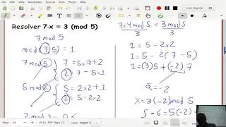 Matemáticas discretas I Clase 9-5 Ejercicio congruencias lineales