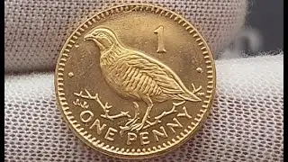 GIBRALTAR 2001 BARBARY PARTRIDGE 1p One Penny Coin VALUE + REVIEW
