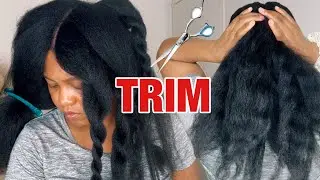 Losing 6 INCHES of length  in ONE &ldquo;trim&rdquo; TRIMMING natural hair for the first time in 8 MONTHS #trim