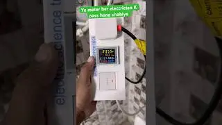 6 in 1 Electric testing meter  volt/ Amp/ kw/ kwh/ PF / Hz / #shorts #short @electricsciencetrick￼