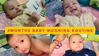 3 Month Baby Morning Routine ll Baby Developmental Milestone ll 3 mahine bache ki morning routine 😍