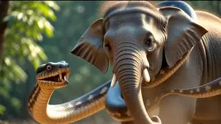 Mother Elephant Fights OFf SwarmOF Hornets To Save Her Calf! #rescue#animals #pawtaleon 