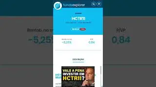 HCTR11 vale apena? quanto rende 5.000 reais investido nesse fii #shorts
