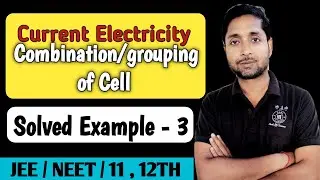 For  given circuit find a.) Equivalent EMF of cells b.) current through 10 Ohm kr Saurabh Sir 