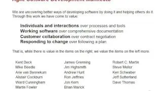Lean and Mean...The Agile Manifesto