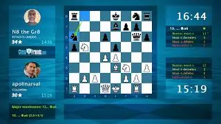 An&aacute;lisis del juego de ajedrez: apolinarsal - N8 the Gr8, 1-0 (por ChessFriends.com)