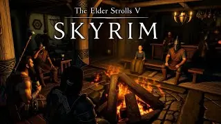 Skyrim Tavern Sleep Stream 🌙 Cozy Music & Chill Ambience | Relax