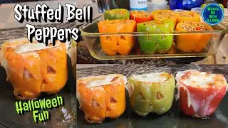 Easy Stuffed Bell Peppers for Halloween or anytime | How to make | Halloween fun food