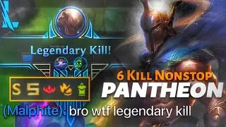 LEGENDARY KILL PANTHEON GAMEPLAY ( HIGHER THAN PENTAKILL ) - Wild Rift