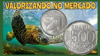 Turtle Coin 500 Cruzeiros, year 1992