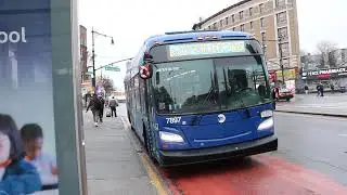 [RARE] MTA NYCT: 2022 NFI XD40 #7897 on the Bx12-SBS to Inwood departing E Fordham Rd/University Av