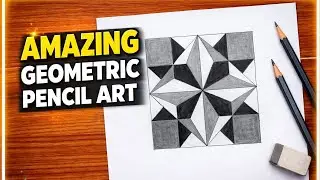 😱 Amazing Geometric Pencil Art Tutorial Satisfying Drawing For Beginners Easy ✏️✨