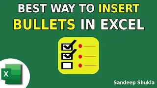 How to add bullet points in Excel | 5 Ways to Add Bullet Points in Excel | Excel Tutorial in Hindi