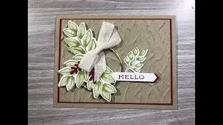 Old World Paper Embossing Folder and Forever Greenery Suite